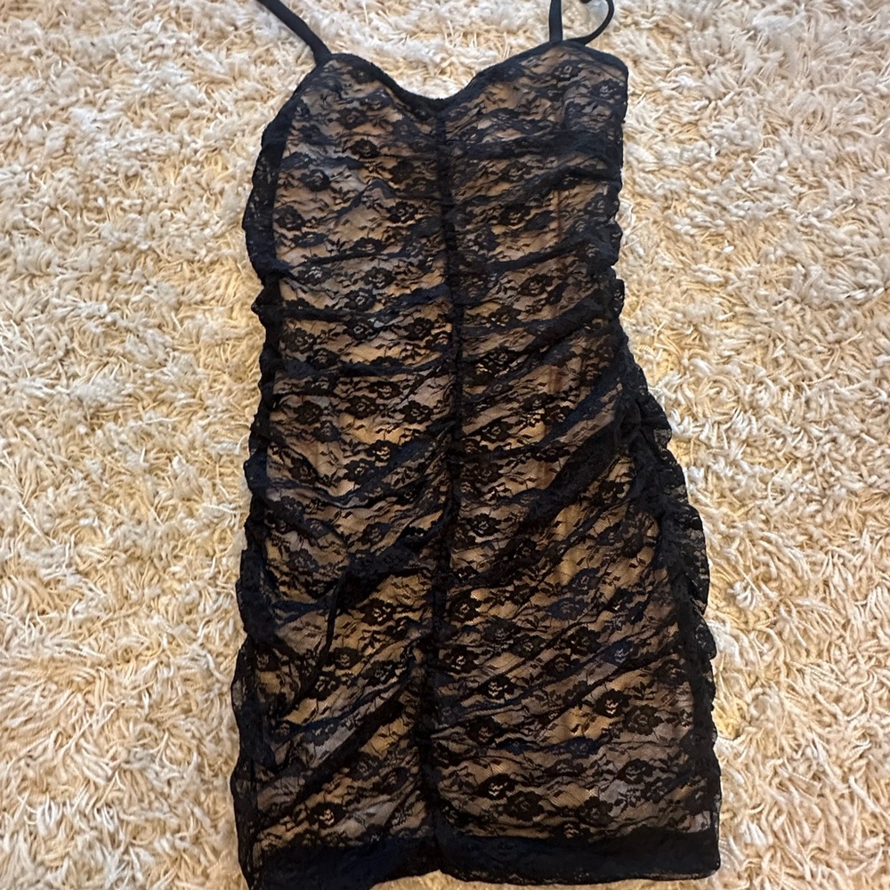 Katie J NYC Black Lace Kids Dress